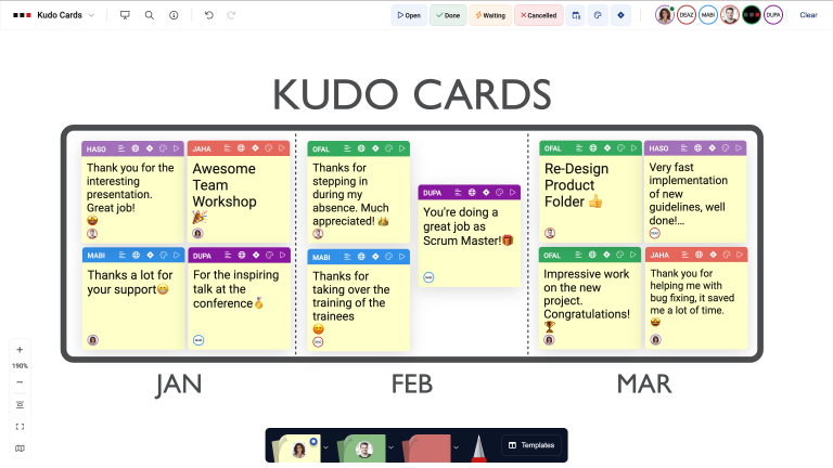 Kudo Card Template with Stickies